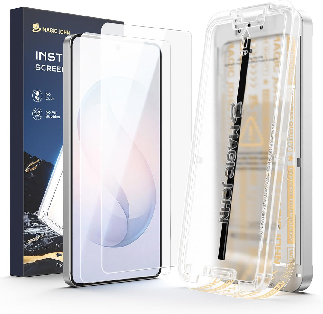 MAGIC JOHN 3rd Gen Upgraded for Samsung Galaxy S26 Ultra Screen Protector, HD Clear, Shatterproof Tempered Film, Auto Dust-Elimination, Bubble Free, Easy Installation, 2 Pack