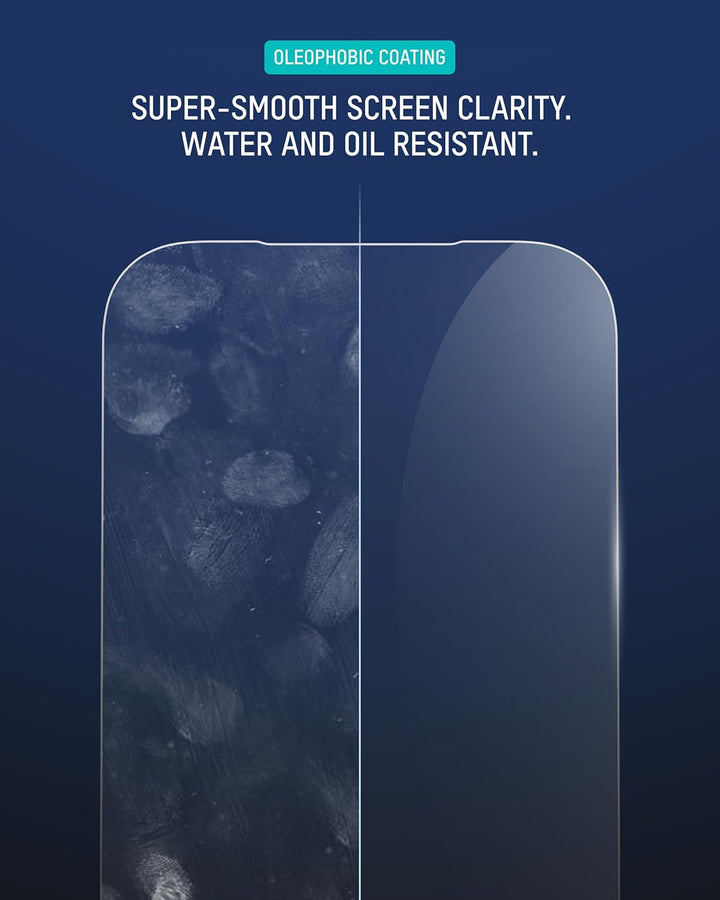Mous Anti-Blue Light Screen Protector Compatible with iPhone Air, HD Clear Blue Light Eye Protection, Shatterproof Tempered Glass with Easy Installation Tool