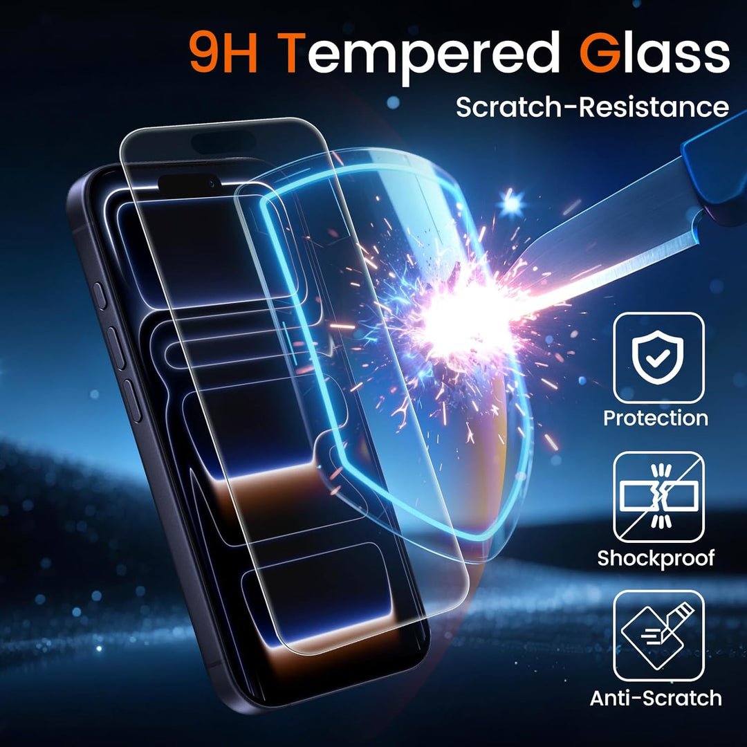 TQLGY Matte Screen Protector for iPhone 17 Pro 6.3-Inch, Anti-Glare & Anti-Fingerprint Tempered Glass with Easy Installation Tool, Anti-Scratch, Case-Friendly, Smooth as Silk, 2-Pack