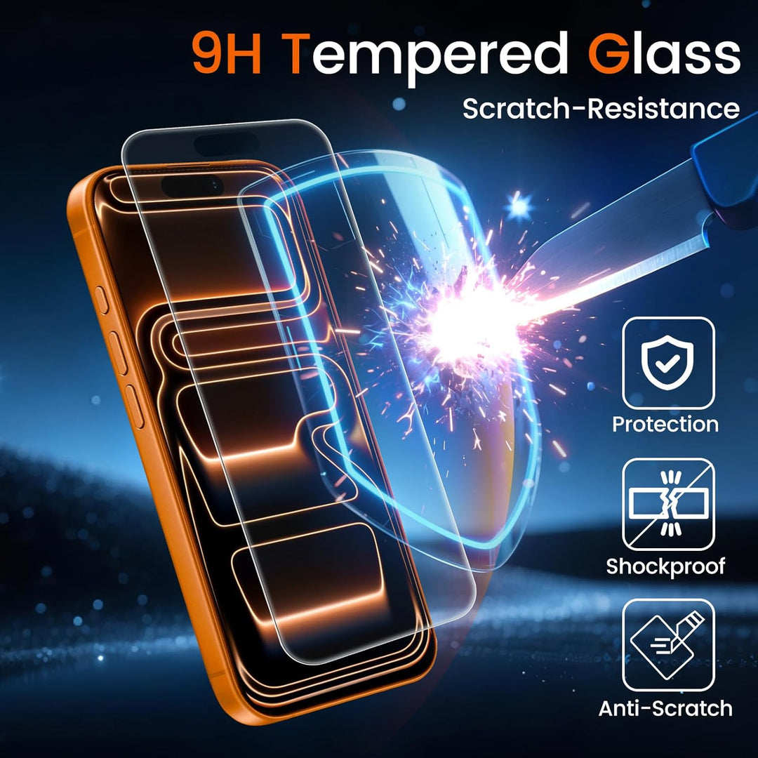 TQLGY Matte Screen Protector for iPhone 17 Pro Max 6.9-Inch, Anti-Glare & Anti-Fingerprint Tempered Glass with Easy Installation Tool, Anti-Scratch, Case-Friendly, Smooth as Silk, 2-Pack