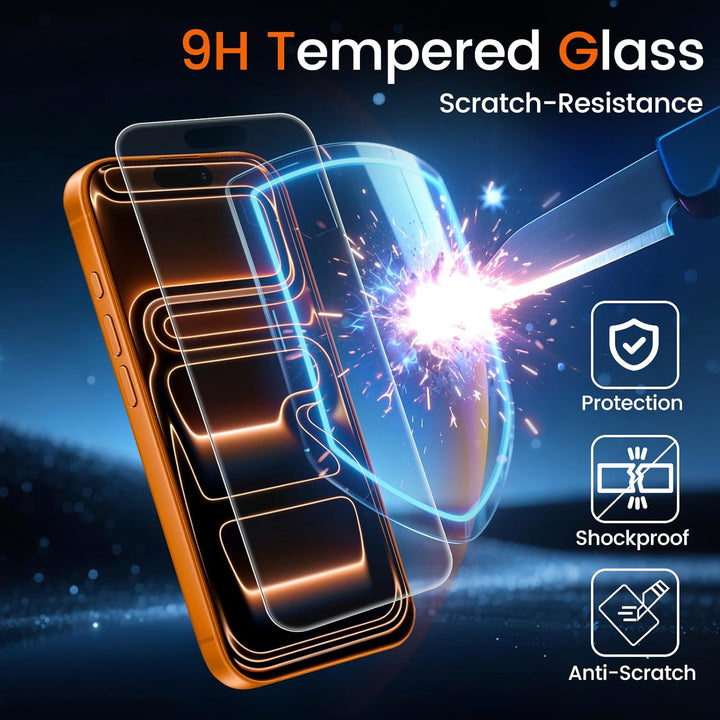 TQLGY Matte Screen Protector for iPhone 17 Pro Max 6.9-Inch, Anti-Glare & Anti-Fingerprint Tempered Glass with Easy Installation Tool, Anti-Scratch, Case-Friendly, Smooth as Silk, 2-Pack