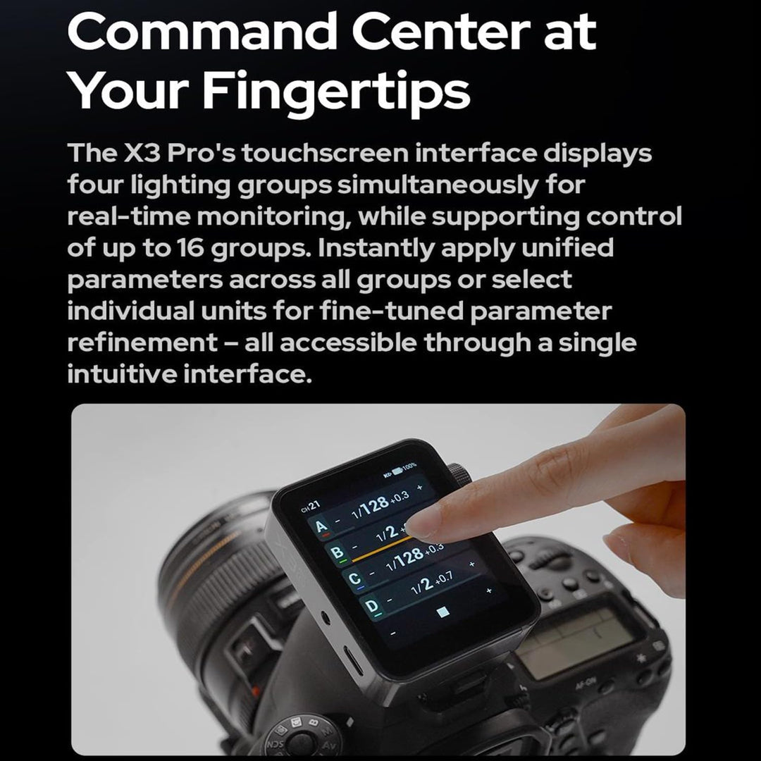 GODOX X3 PRO F X3PRO F 2.4G TTL Wireless Flash Trigger for Fuji Fujifilm Cameras,3.87V/2930mAh,2.4" LCD Touch Screen,Shutter Control,Bluetooth&APP Control,2.4GHz Wireless X System,X3-F Upgrade Version