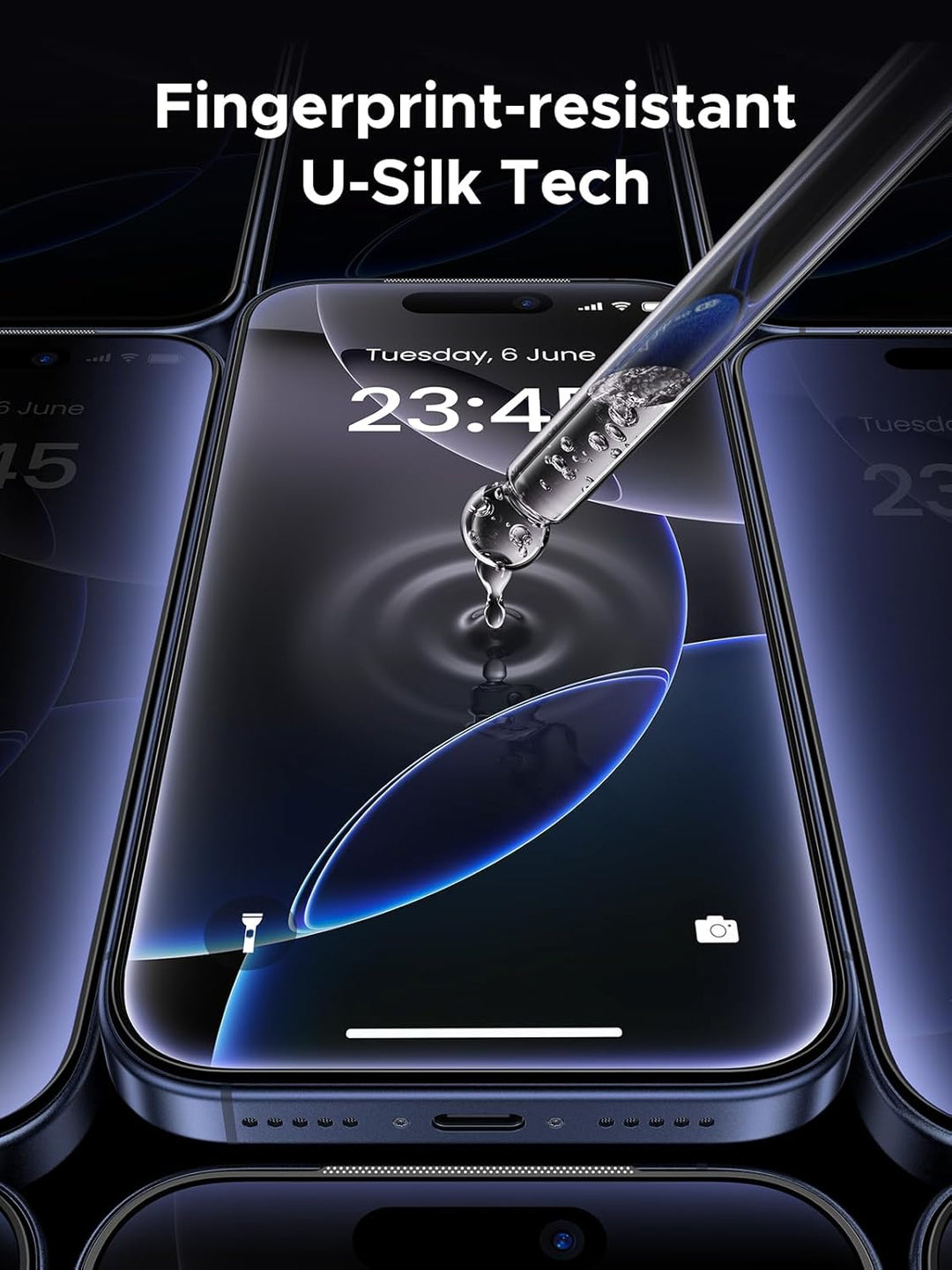 UGREEN 2 Pack Screen Protector Compatible with iPhone 17 Pro Max 6.9-Inch, 9H+ Tempered Glass Film, 8FT Drop Protection, Anti-scratch, Anti-fingerprint, Full Coverage