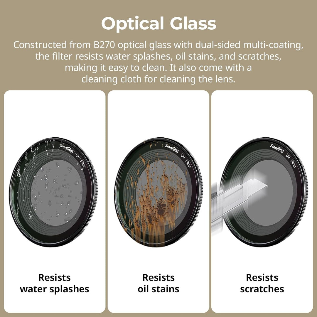 SmallRig Magnetic UV Filter for FUJIFILM X Half Camera, Optical Glass Lens, Lightweight Aluminum Frame, 99% Light Transmittance, Waterproof & Anti-Scratch Multi-Coating, Cleaning Cloth (Black) - 5214