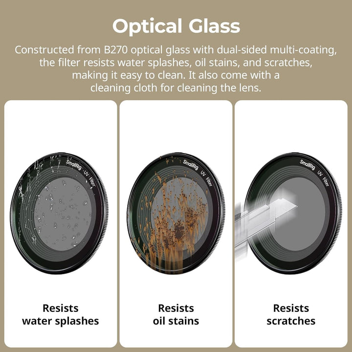 SmallRig Magnetic UV Filter for FUJIFILM X Half Camera, Optical Glass Lens, Lightweight Aluminum Frame, 99% Light Transmittance, Waterproof & Anti-Scratch Multi-Coating, Cleaning Cloth (Black) - 5214