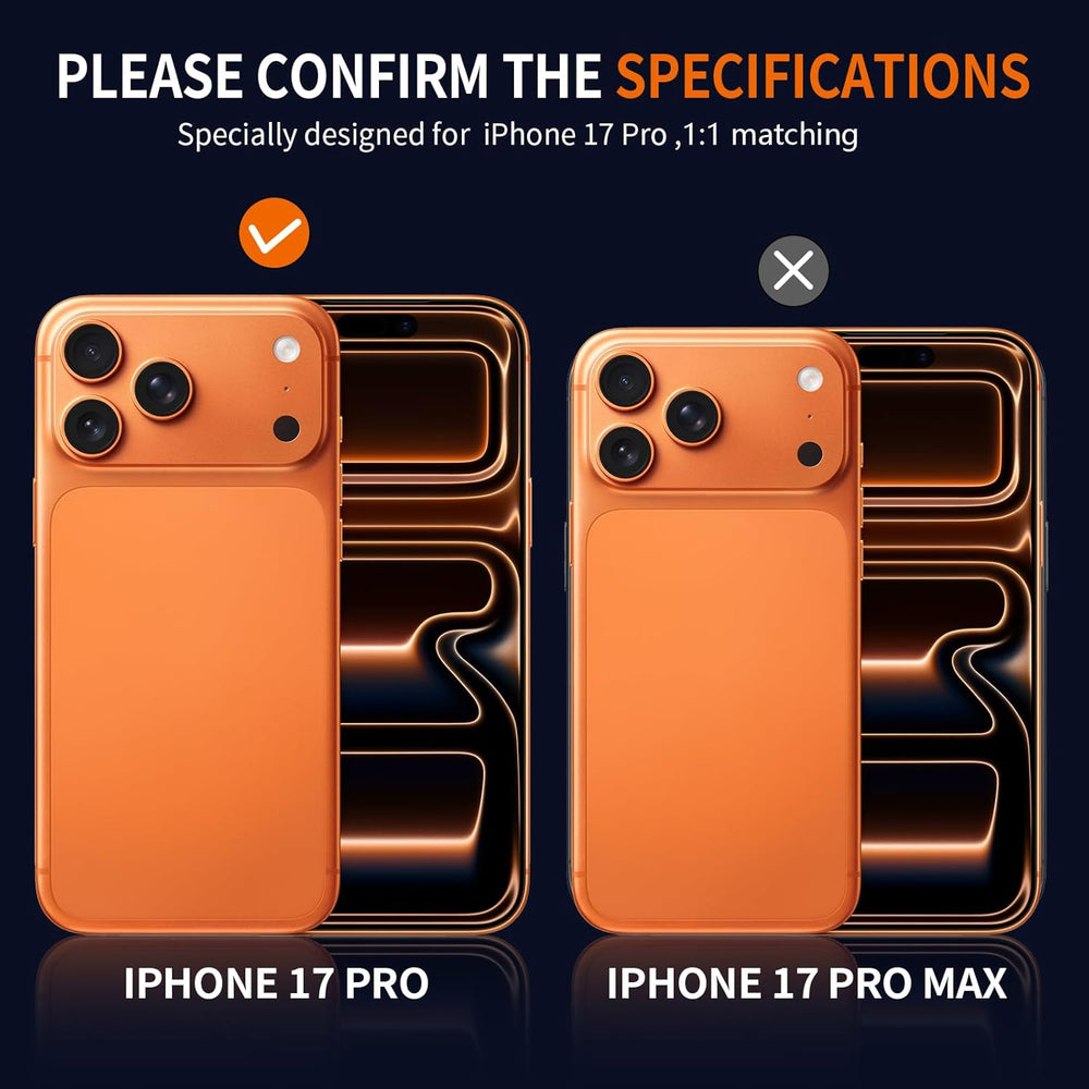 Suoman 3-Pack for iPhone 17 Pro Camera Lens Protector, [Drop Protection] Anti Scratch HD Clear 9H Hardness Tempered Glass Camera Cover for iPhone 17 Pro