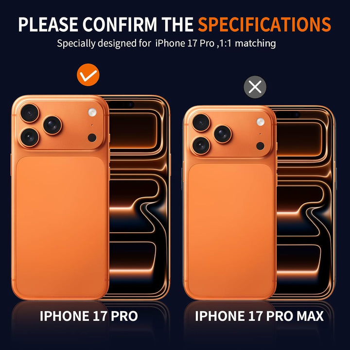 Suoman 3-Pack for iPhone 17 Pro Camera Lens Protector, [Drop Protection] Anti Scratch HD Clear 9H Hardness Tempered Glass Camera Cover for iPhone 17 Pro