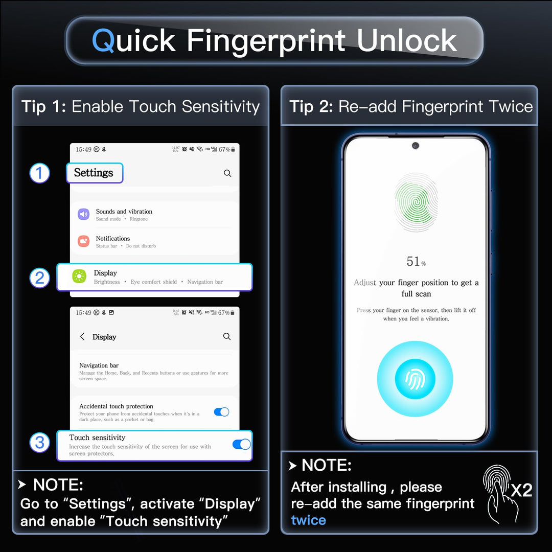 Samsung Galaxy S26 ultra Screen Protector Easy Installation Kit 2-Pack