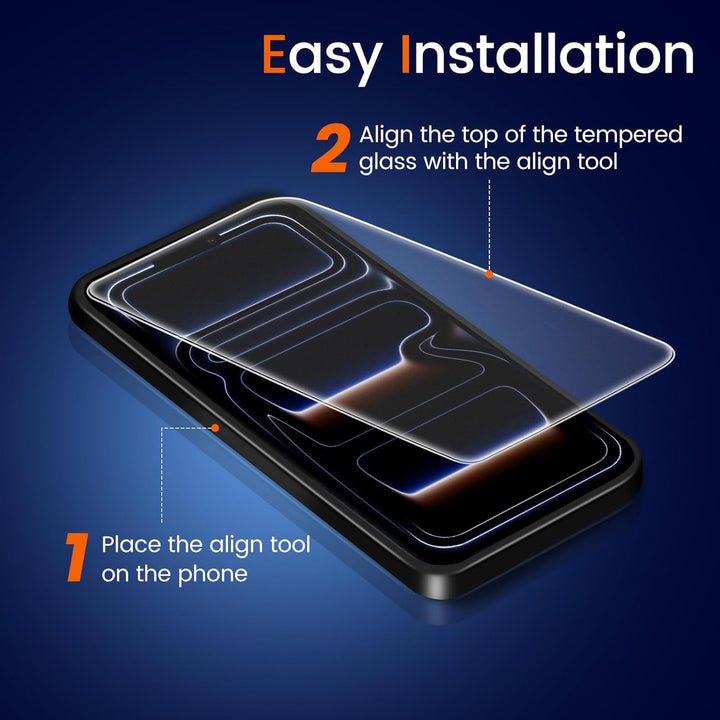 TQLGY Matte Screen Protector for iPhone 17 Pro 6.3-Inch, Anti-Glare & Anti-Fingerprint Tempered Glass with Easy Installation Tool, Anti-Scratch, Case-Friendly, Smooth as Silk, 2-Pack