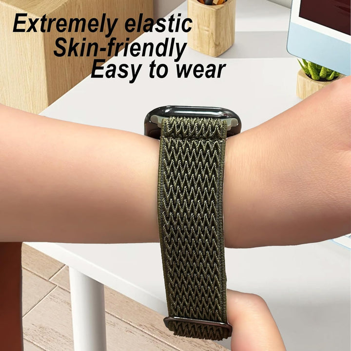 3 Pack Elastic Solo Loop Compatible with Apple Watch Bands 38mm 40mm 41mm 42mm 44mm 45mm 46mm 49mm Women Men, Sport Soft Nylon Stretchy Straps for iWatch Series 11 10 9 8 7 6 5 4 3 2 1 SE Ultra