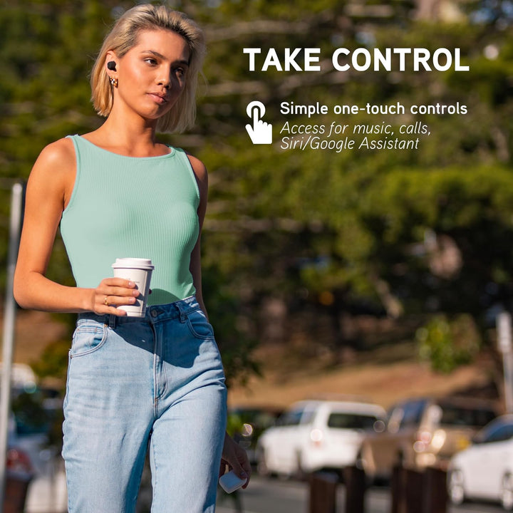 BlueAnt Pump Air Lite 2 Wireless in Ear Buds, 7mm Drivers with Big Bass, Clear Calls, IP55 Sweatproof, 26 Hours Playback, Lightweight 4g per Bud, 3 Sizes of Comfortseal Tips, Black/White (Black)