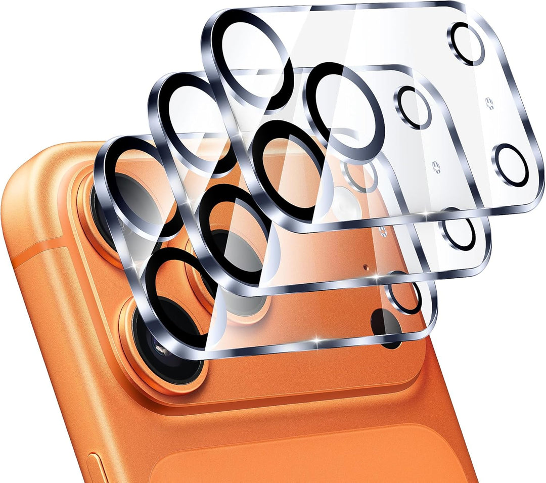 Suoman 3-Pack for iPhone 17 Pro Camera Lens Protector, [Drop Protection] Anti Scratch HD Clear 9H Hardness Tempered Glass Camera Cover for iPhone 17 Pro