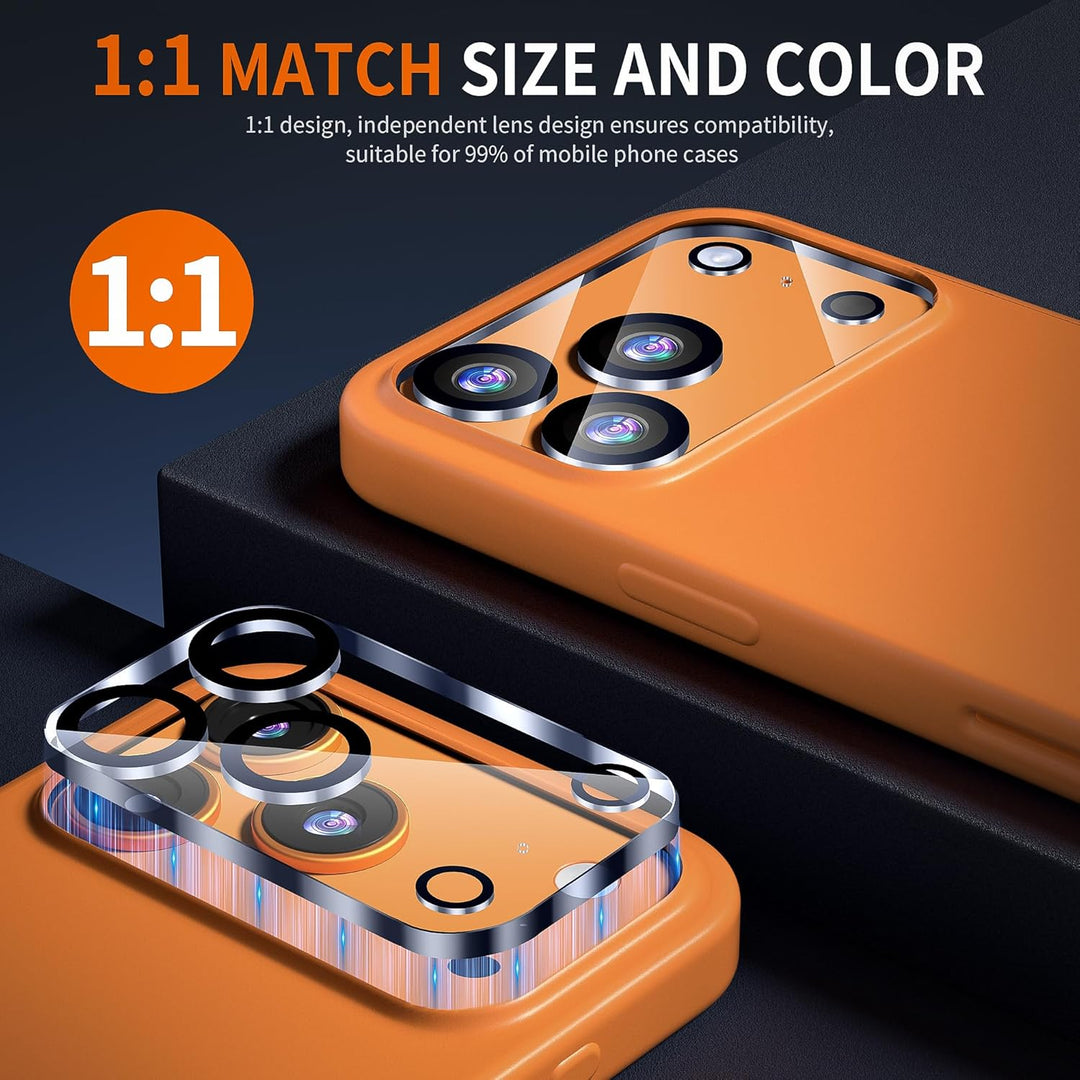 Suoman 3-Pack for iPhone 17 Pro Camera Lens Protector, [Drop Protection] Anti Scratch HD Clear 9H Hardness Tempered Glass Camera Cover for iPhone 17 Pro