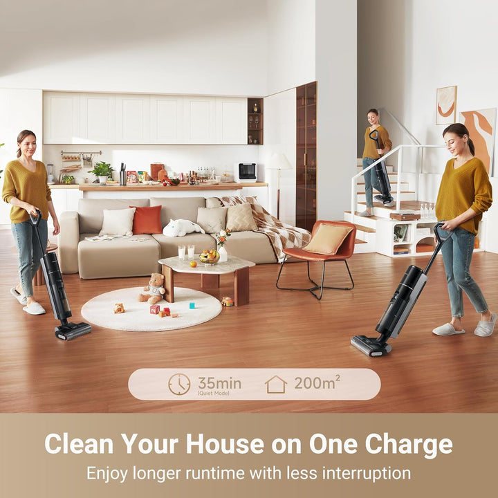 dreame G10 Pro Wet Dry Vacuum Cleaner, Cordless Vacuum Mop All in One with Auto Self-Cleaning, Floor Cleaner Machine for Hard Floor, 35 Mins Runtime, Edge Cleaning, Self-Propelled Vacuum Mop Combo