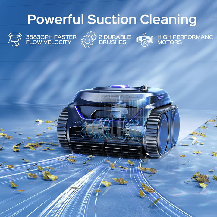 Winny C2 Cordless Robotic Pool Cleaner, 7 Mode Pool Vacuum Robot for Inground Pools up to 200 m2, Wall & Waterline Cleaning wtih Ultra-fine Filtration, Powerful Suction