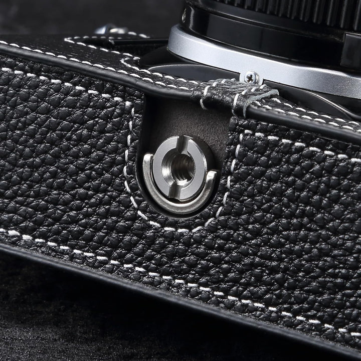 Half Body Leather Case for Canon AE-1, Protective Camera Cover for Canon AE-1 Program, Retro Camera Half Case Compatible with Canon AE1 Case & Cannon AE1 Case, for Canon AE1 Accessories (Black)