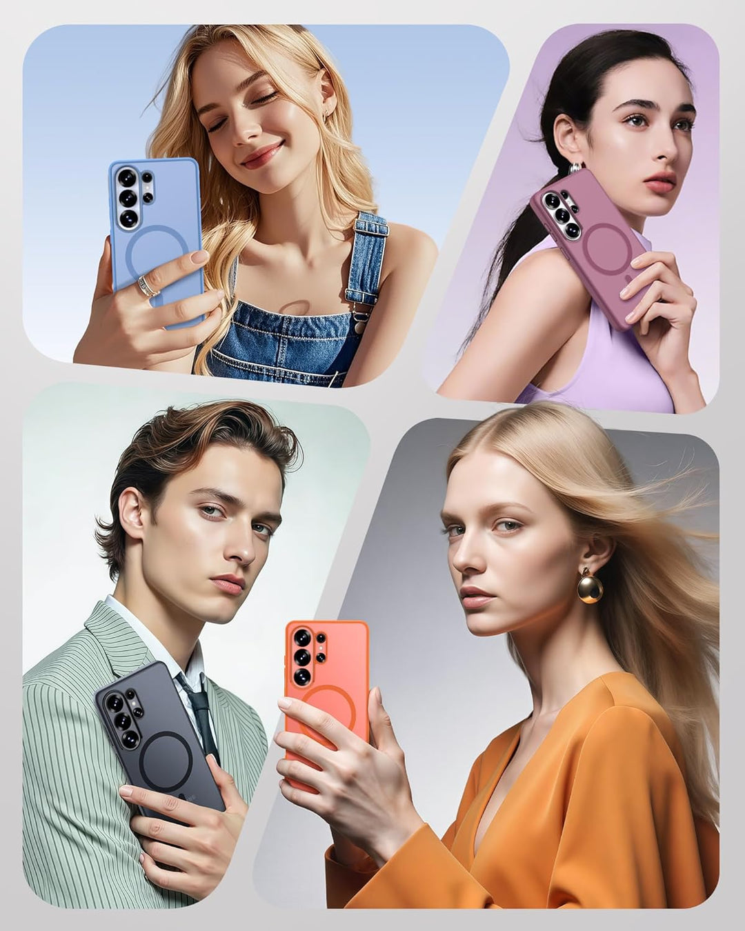 Samsung Galaxy S26 S26 Ultra Case, Built-in Magnetic Ring with MagSafe - Black