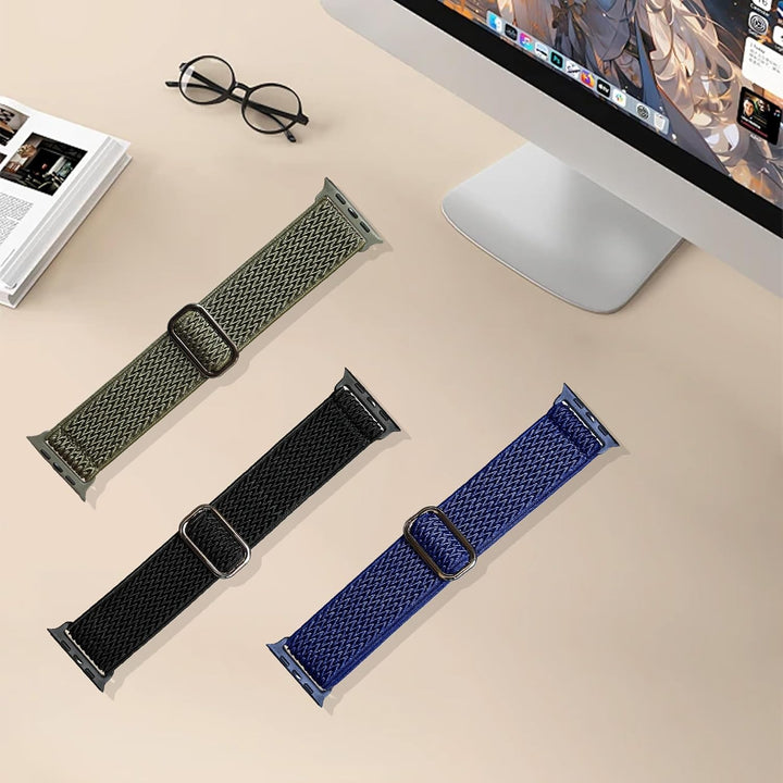 3 Pack Elastic Solo Loop Compatible with Apple Watch Bands 38mm 40mm 41mm 42mm 44mm 45mm 46mm 49mm Women Men, Sport Soft Nylon Stretchy Straps for iWatch Series 11 10 9 8 7 6 5 4 3 2 1 SE Ultra