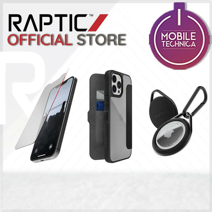 Raptic Cases & Covers iPhone 13 / Black / with Glass + AirTags x 1 For iPhone 13 Pro Max Case Raptic Urban Leather Flip Wallet MAGNETIC Cover