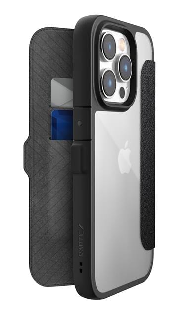 Raptic Cases & Covers iPhone 14 Pro / Case RAPTIC Urban Folio Shield Case for iPhone 14 14 Plus 14 Pro 14 Pro Max, Wallet Case with Card Holder, Double Magnetic Clasp, Protective Shockproof Cover, Military Grade 6ft Drop Protection, Biodegradable
