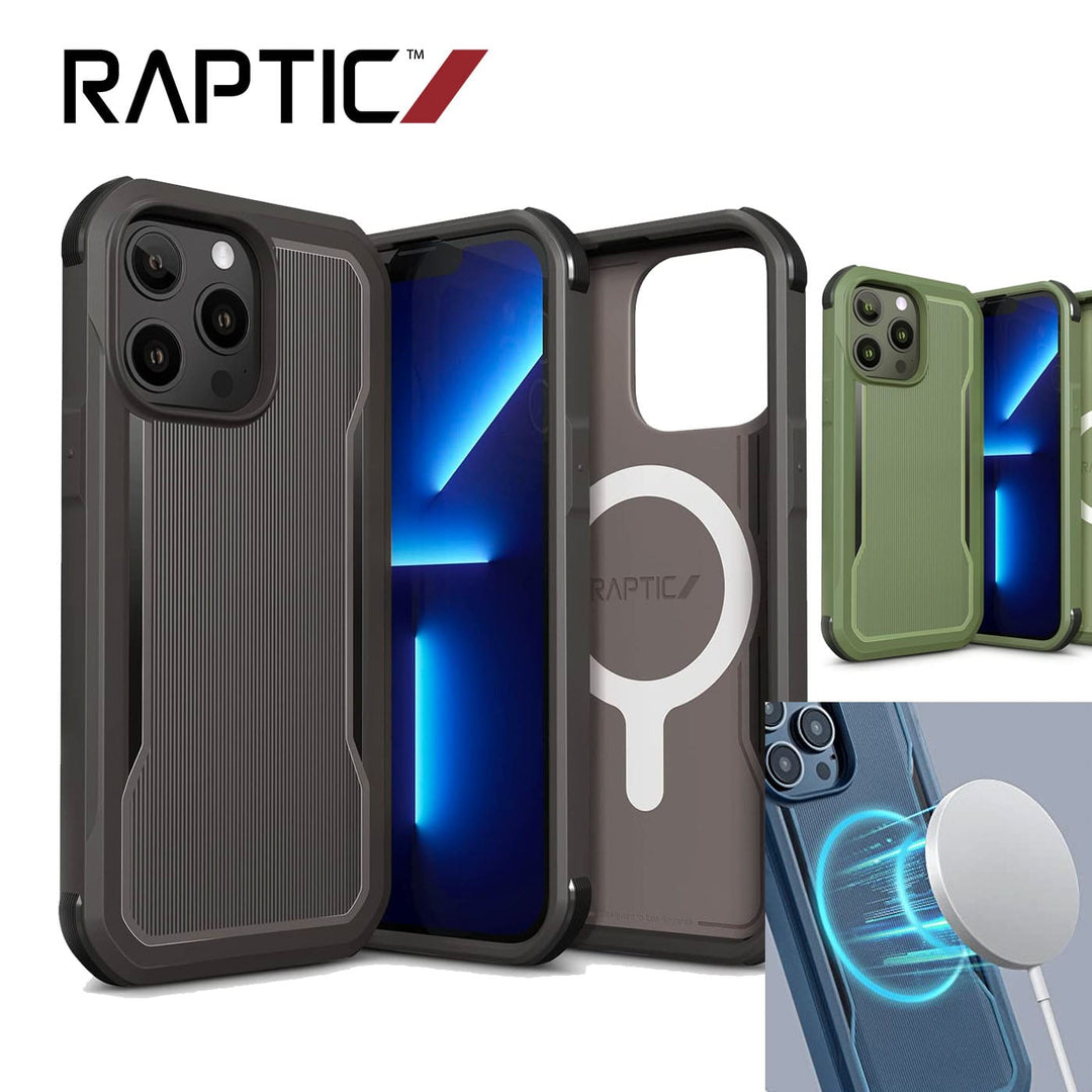Raptic RAPTIC Fort Shield Case for iPhone 14\ 14 Plus\ 14 Pro\ 14 Pro Max, Compatible with MagSafe, Biodegradable Case & Packaging, Recyclable, Military Grade 20ft Drop Protection Case