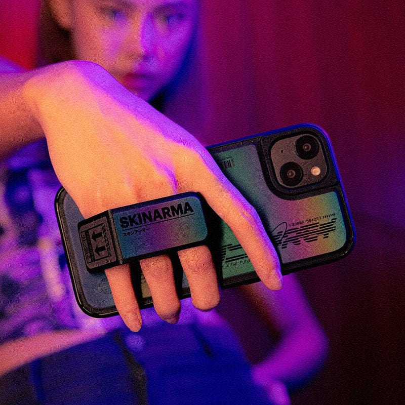 Skinarma Cases & Covers Iridescent iPhone 14 Pro Max Kickstand Hand Grip Case - Skinarma KIRA KOBAI