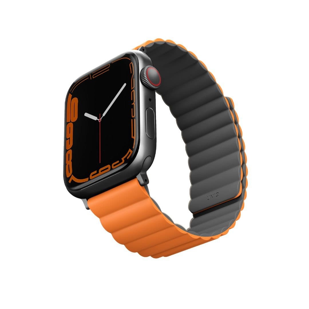 UNIQ Apple Watch Bands 49/45/44/42mm / Grey/Orange Apple Watch Interchangeable Band - UNIQ Revix