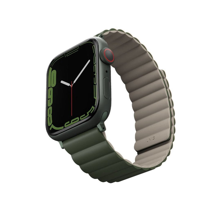 UNIQ Apple Watch Bands 49/45/44/42mm / Moss Green/Tan Apple Watch Interchangeable Band - UNIQ Revix