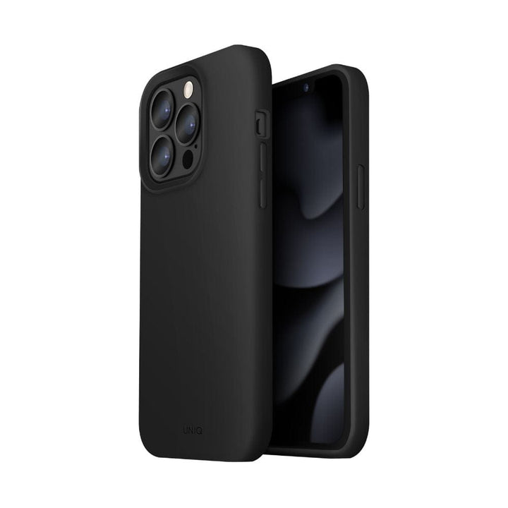 UNIQ Black iPhone 13 Pro Case - Lino Silicon Case