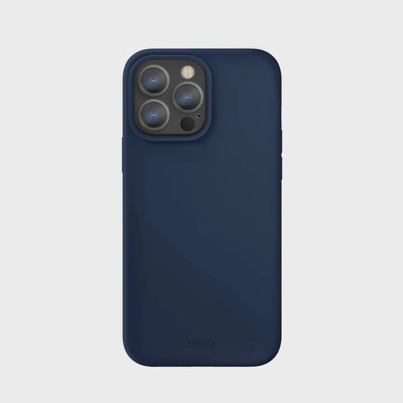 UNIQ Blue iPhone 13 Pro Max Case - Lino Silicon Case