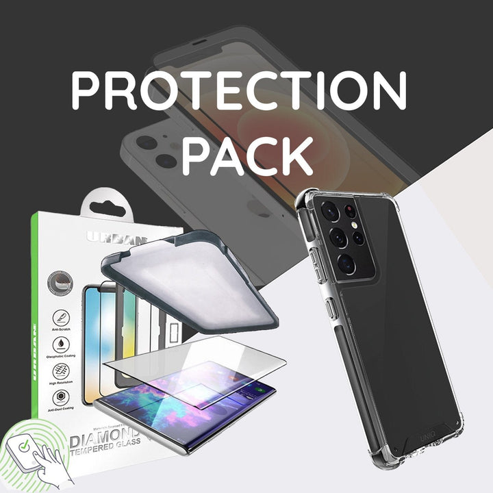 UNIQ Cases & Covers with Urban Diamond Glass Protector w/Applicator UNIQ Samsung Galaxy S21+ Clear Combat Case - Black