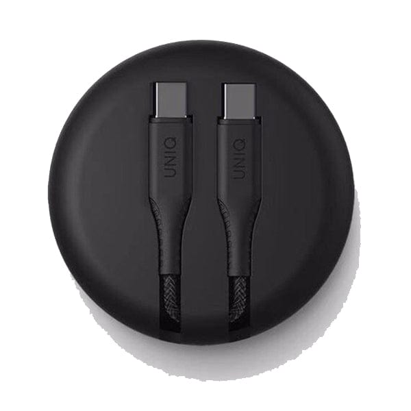 UNIQ Charging Cable UNIQ Samsung Wired Cable Organiser (1.2m USB-C to USB-C Cable) - Black