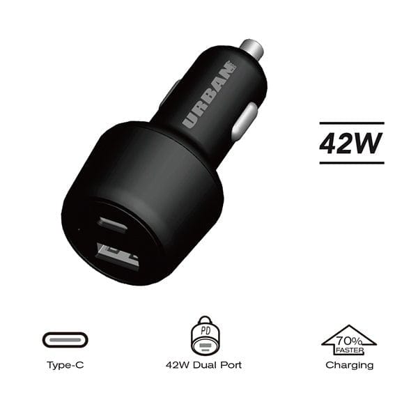 Urban 42w Car Charger Adapter 42W PD Car Charger - 1m C Cable - Urban
