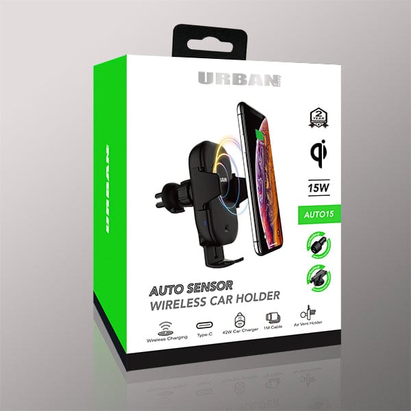 Urban Urban Auto15 Sensor Qi Wireless Charger Car Holder for iPhone 14 & Samsung