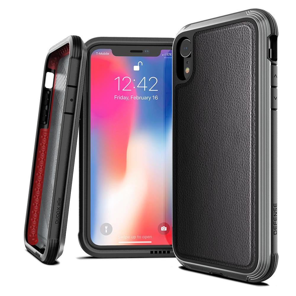 X-DORIA Cases & Covers Black Leather X-Doria Defense Lux PRO Case Apple iPhone XR Leather Case