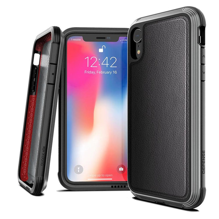 X-DORIA Cases & Covers Black Leather X-Doria Defense Lux PRO Case Apple iPhone XR Leather Case