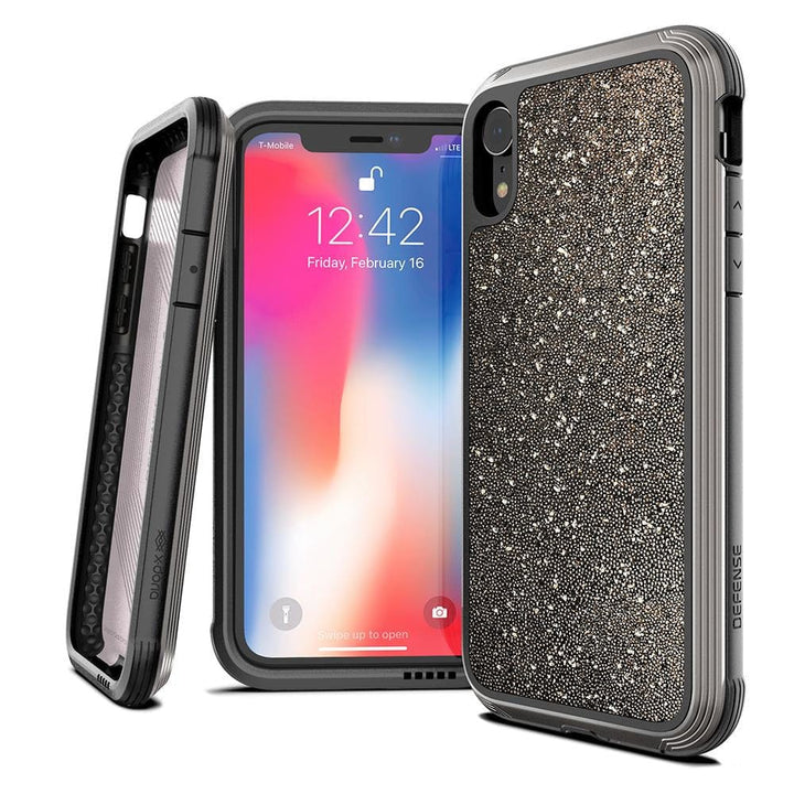 X-DORIA Cases & Covers Dark glitter X-Doria Defense Lux Protective Case Apple iPhone XR Glitter