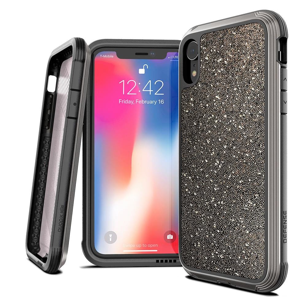 X-DORIA Cases & Covers Dark glitter X-Doria Defense Lux Protective Case Apple iPhone XR Glitter