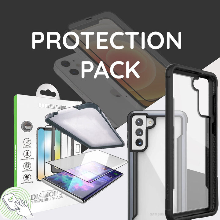 X-Doria Cases & Covers For Samsung Galaxy S21 / Black / with Urban Diamond Glass Protector w/Applicator Raptic Shield Case for Samsung Galaxy S21 S21+ S21 Ultra 5G (Formerly Defense)