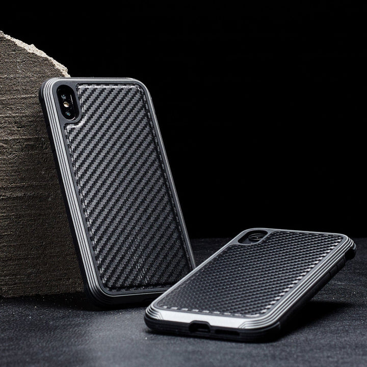 X-Doria Cases & Covers iPhone X/XS Case Raptic Lux Black Carbon Fibre