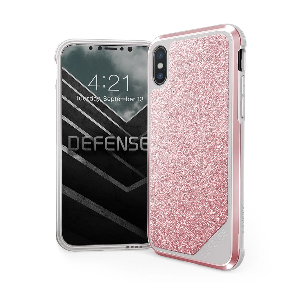 X-DORIA Cases & Covers Pink Glitter iPhone X/XS Defense Lux Glitter