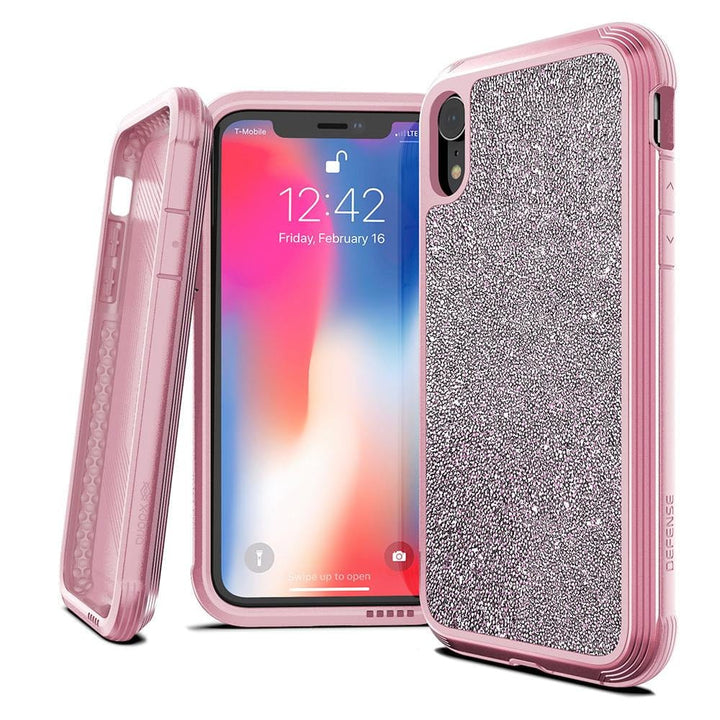 X-DORIA Cases & Covers Pink glitter X-Doria Defense Lux Protective Case Apple iPhone XR Glitter